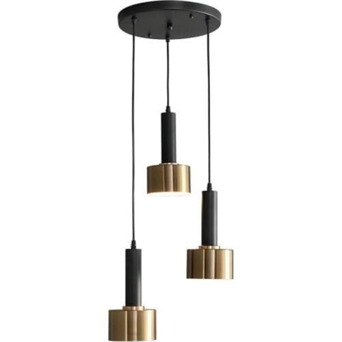 Vintage Loft Metal Pendant Light for Dining Room Bar Foyer Bed Room Metal Retro Industrial Gold E27 1/3 Heads Suspension 1971