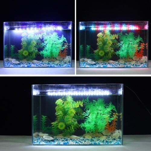 Aquarium Light LED Waterproof Fish Tank Clip Lamp Submersible LED Aquarium Light Waterproof Bar Strip Lamp Underwater Decoration