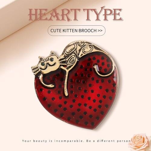 WYBU Cat Pet Animal Brooch Pin Hat Badges Accessory for Gift Souvenir Wedding Birthday Anniversary Halloween