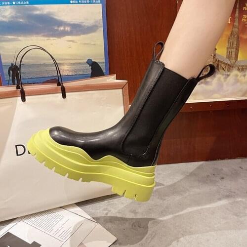 Womens Autumn Boots Chelsea Casual Motorcycle Platform Boots Kawaii Luxury Shoes Botas De Mujer Design Gothic Style Lolita Shoe