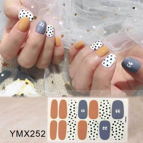 1 Sheet Colorful Cartoon Cute Bear Nail Sticker Adhesive Full Cover Nail Art Stickers 3D Waterproof Manicure Pegatinas Tools