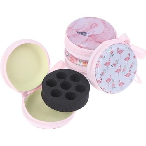 1PC Essential Oil Case Bag Holder 7 Bottles Essential Oil Box Travel Portable Carrying Holder Nail Polish Storage Bag Wholesale