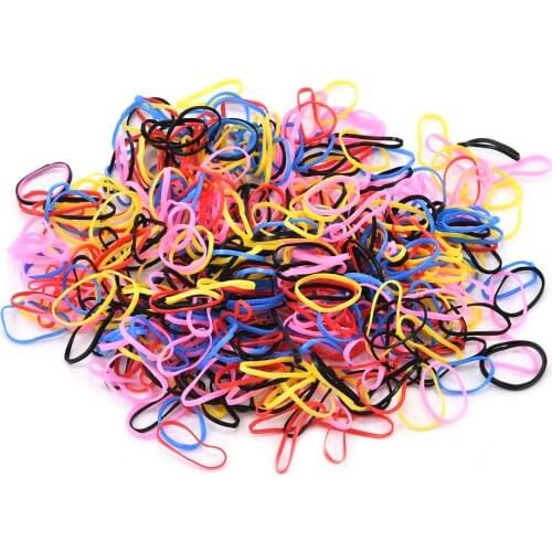 1000pcs Various color headbands Elastic Rope Rubber Band Women hair accessories child Tie Hair Styling Tools Students Supplies