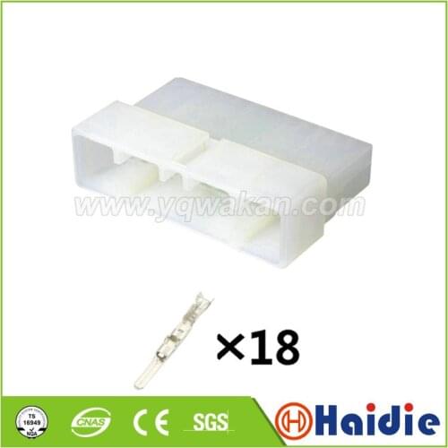 2sets auto 18pin plastic housing plug wire electric cable unsealed connector