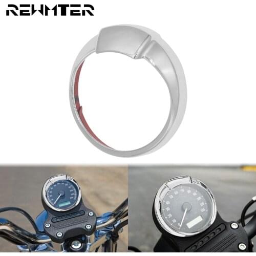 4'' Motorcycle Visor Speedometer Bezel Cover Trim Ring Chrome For Harley Dyna Sportster XL Touring FXDF Low Rider Road Glide FLH