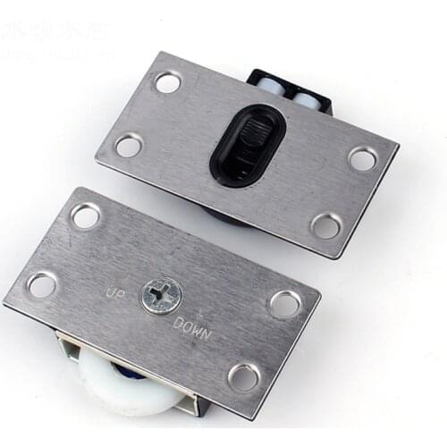 Hot 4Pairs Stainless Steel Sliding Door Pulleys/Wheels/Rollers Smoothly&Quiet Cupboard Wardrobe Up and Down Cabinet Door Wheels