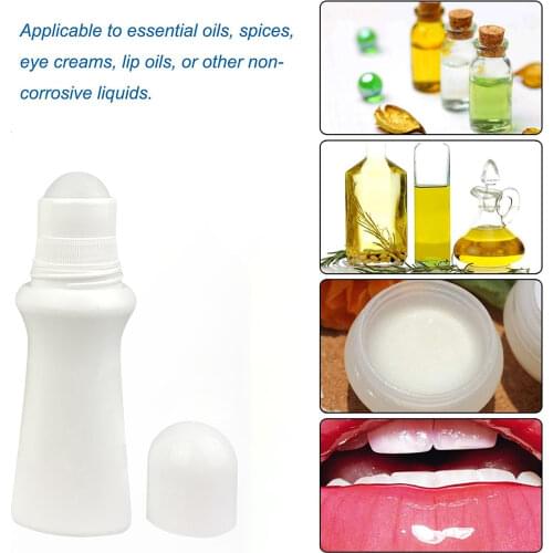 4pcs 75ml Empty Refillable Roll On Bottles Roller Bottle Plastic Rollerball Bottles Reusable Leak-Proof DIY Deodorant Containers