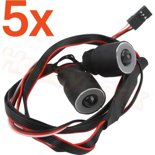 5Pcs/Lot LED Headlight Lights Headlamps Angel Eyes & Demon Red/Blue for 3ch 1/10 Radio Control RC Car Body Shell Parts