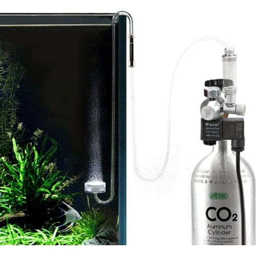 Aquarium CO2 Regulator CO2 Pressure Regulator with Solenoid Bubble Counter & Check Valve for CO2 Aluminun Cylinder
