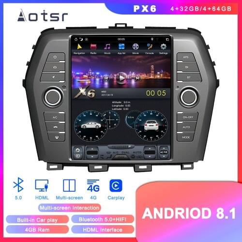 Tesla style Android 8.1 Car GPS Navigation DVD Player For Nissan Maxima 2016 - 2018 car stereo auto radio multimedia unit Satnav