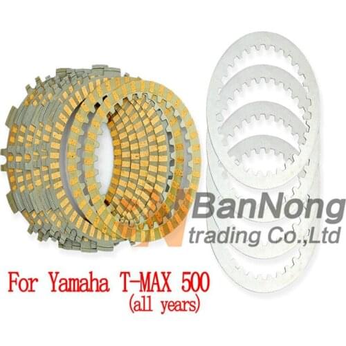 Free Shipping motorcycle Clutch Friction Plate wood&iron For Yamaha Tmax500 T-max 500 T Max 500 all years (6+2+4=12PCS)