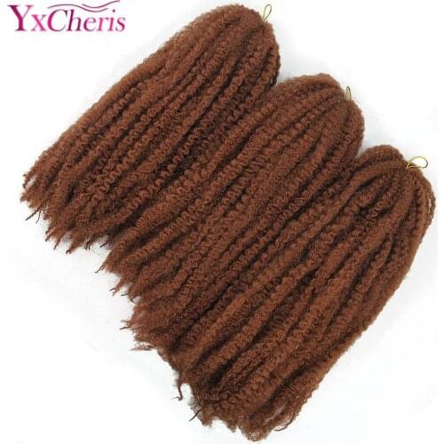 YxCheris Bob Marley Braids Hair Soft Afro hair Kinky Curly Natural Hair Style Synthetic Braiding Hair Crochet Braids