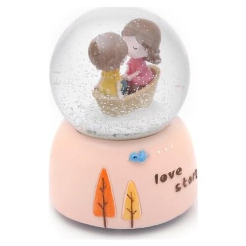 Big size Snow Globe Kayak Figured Musical Luminous Glass Globe