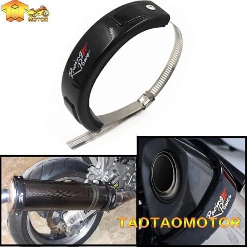 Black Accessories Universal Fit 100MM-140MM Oval Exhaust Protector Can Cover For HONDA CB 300F CB400F CB500F CB500X