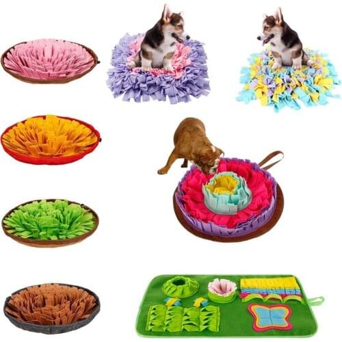Colorful Pet Dog Snuffle Mat Leak Food Anti Choking Mat Dogs Training Blanket Nose Work Toy Pet Slowing Feeding Intelligence Pad