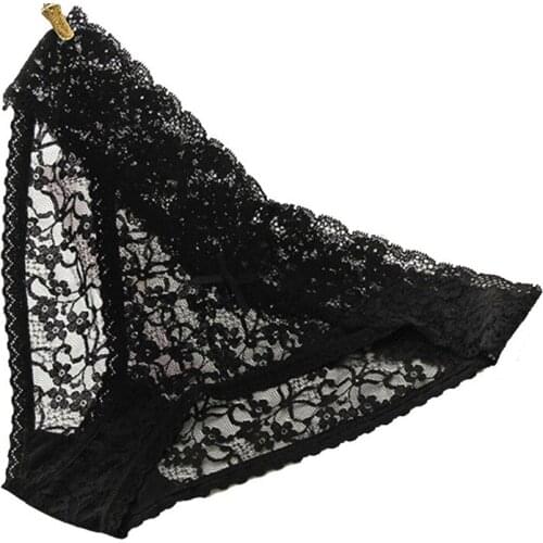 Elovegirl High Quality Lace Sexy Underwear Women Soft Cotton Panties One Piece Seamless Underwear Girls S-XXL Size Panties