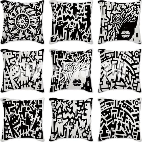 Geometric Decorative Pillow Cushion Covers Pillowcase Cushions for Sofa Polyester Pillowcover Cushion Decorative Sofa 45x45cm