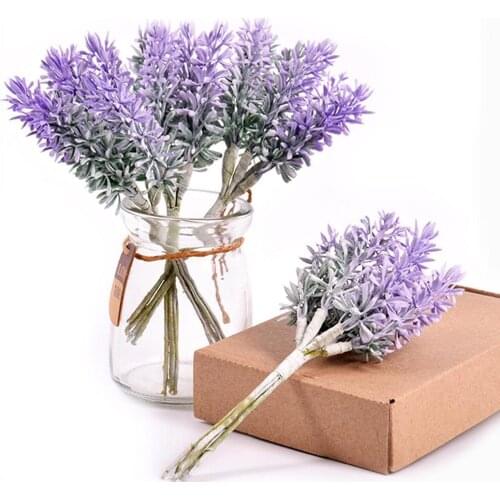 2021 New 1 Bouquet Artificial Flower Lavender DIY For Garden Party Home Holiday Craft Decor Weddings Artificial Flower