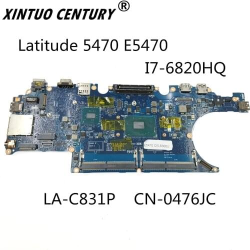 For Dell Latitude E5470 motherboard LA-C831P CN-0476JC 0476JC 476JC I7-6820hq CPU DDR3 100% test