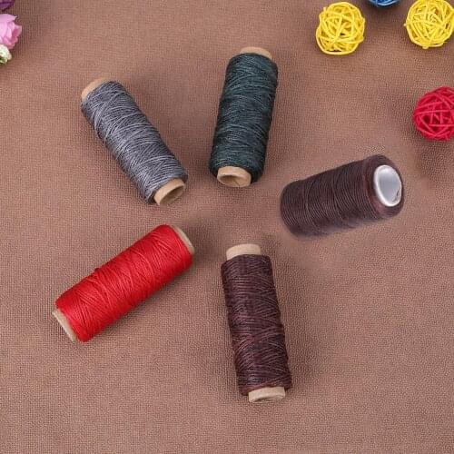 150D 50m Sewing Thread Wax Line DIY Handmade Wear-Proof Leather Sewing Flat Wax Thread DIY Craft Tool Sewing Threads