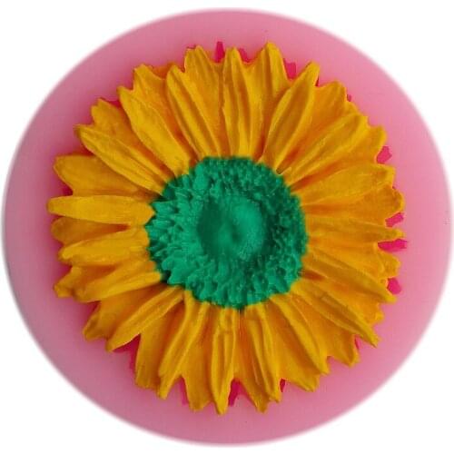 Sunflower Shape Silicone Cake Mold Chocolate Fondant Candy Jello 3D Silicone Cutter Mold Soap Mould Cartoon Figre Cake Tools