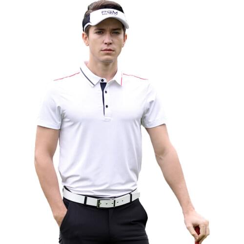 PGM Golf clothes Men Summer Short Sleeve Golf T-Shirt Quick-drying Breathable Golf Jersey Tops Golf Clothes YF239