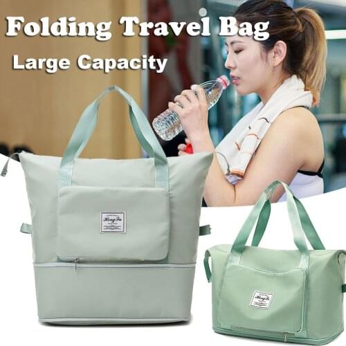 Portable Folding Travel Bag Large Capacity Business Trip Training Shoulde Bags Shopping Yoga Tote Handbag Women Hand Luggage