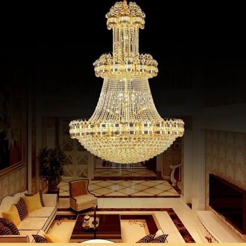 2018 Luxury hotel villa living room led lamp bulb E14 Limited Chandelier Crystal Lustre Large Chandeliers Lighting Home lighting