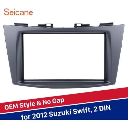 Seicane Double Din DVD CD Install Dash Bezel Trim Kit for 2012 Suzuki Swift Auto stereo Panel Kit Fitting Frame DVD Player Fit