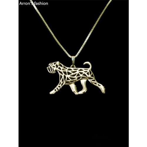 Trendy Standard Schnauzer (natural ears and tail) jewelry pendant necklace