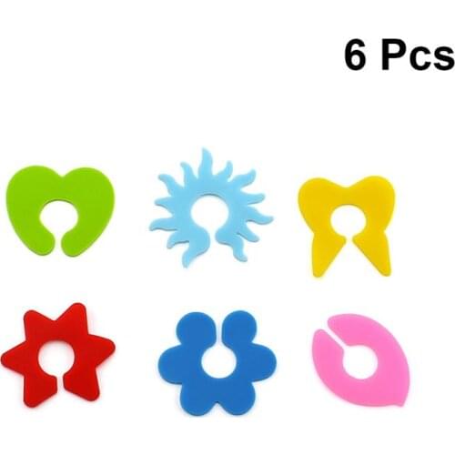 6pcs Silicone Wine Glass Marker Petals Design Sticker Sucker Mark Glass Identification Perfect for Parties (Random Color)