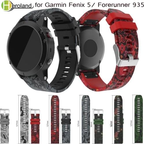 Sport Silicone band strap for Garmin Fenix 5 Forerunner 935 Easy fit smart Replacement WatchBands bracelet accessories wristband