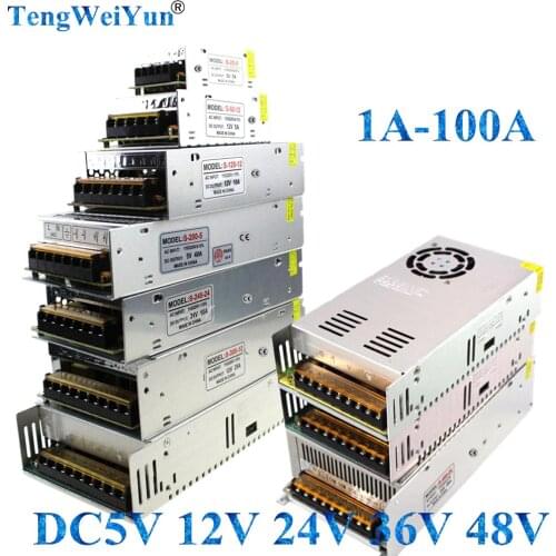 AC-DC 48V 24V 12V 5V Switching Power Supply 3A 5A 10A 20A 30A 40A 80A 360W 36V Power Adapter Transformer LED Driver Strip Light