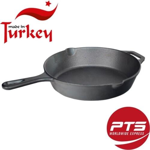 Turkish Brand Nurgaz Cast Iron Frying Pan Cookware Pot Household Kitchen Cooking Tool Cookware Granite Casting Camping Pan 25 cm