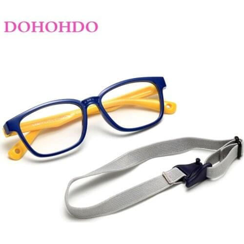 DOHOHDO Children Clear Glasses Girls Boys Flexible Eyewear Frames Healthy Silicone Kids Glasses Frames Spectacle Frames Child