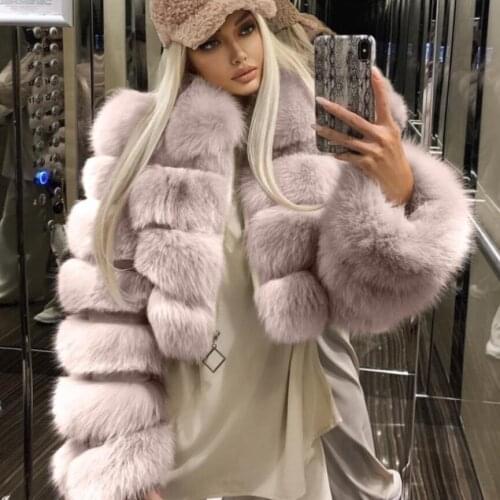 Womens Jacket Fur Coat Winter Genuine Women Short Section Warm Thick Fox Fur Coat Vests Slim Female Fur Coat Natural Fur