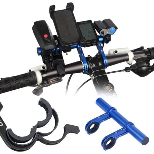 1Pc Bicycle Handlebar Extended Bracket Bike Headlight Mount Bar Computer Holder Lantern Lamp Support Rack Alloy Fiber Stand 20cm