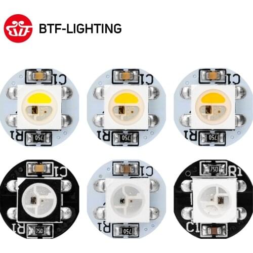 10-200pcs WS2812B LED chip 4pin With Heatsink (10mm*3mm) Black/White PCB SMD5050 RGB with WS2811 IC bult in SK6812RGBW DC5V