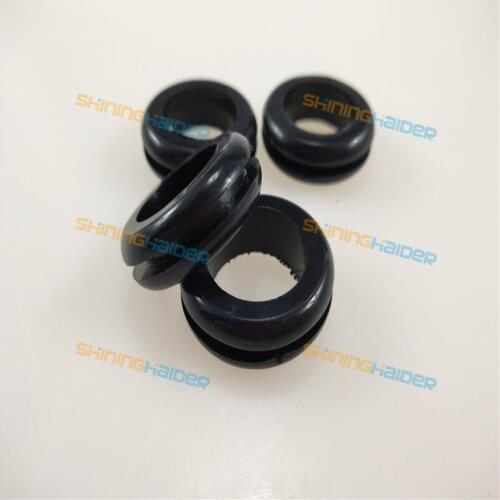 1000pcs Asian type inner diameter 6mm opening hole 8mm black natural rubber grommets ring protective grommets rubber bushing