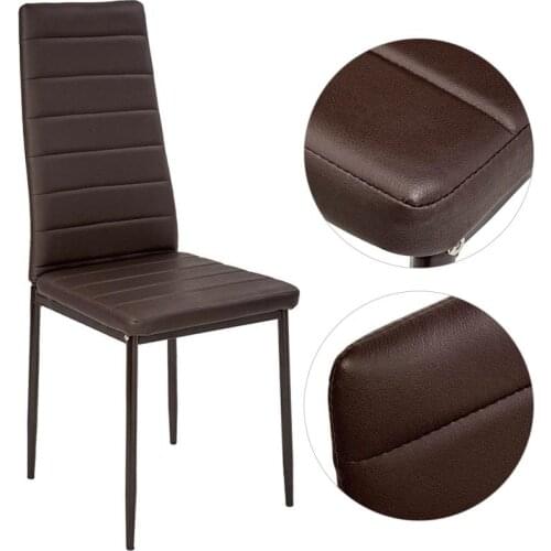 2/4/6pcs Dining Chair Modern European Dinner Table Chair PU Synthetic Leather High Backrest Soft Pad Cushion Home Furniture HWC