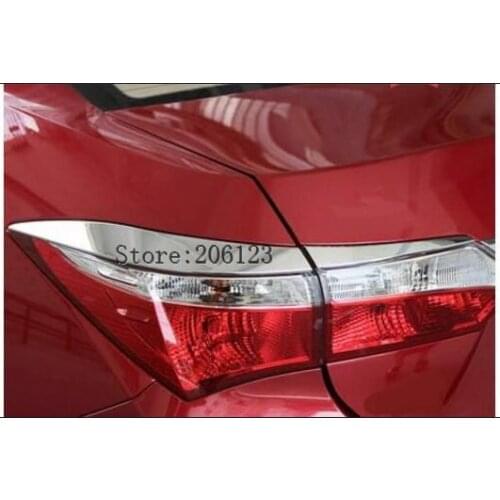 2014 -2016 for Toyota Corolla Chrome Rear Tail Light Lamp Cover Trims Rear Tail Light Eyebrow Eyelid