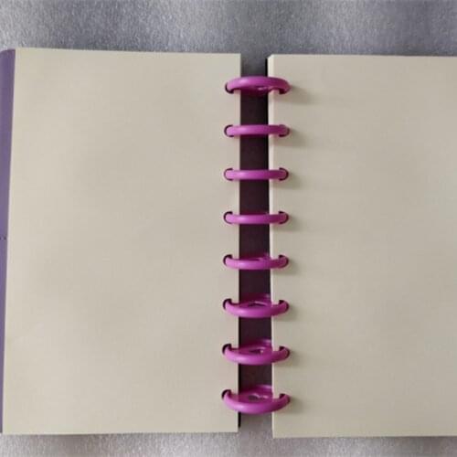 30 PCS 35mm color heart-shaped binder ring 360 degree rotation DIY round plastic binder binding ring binding ring