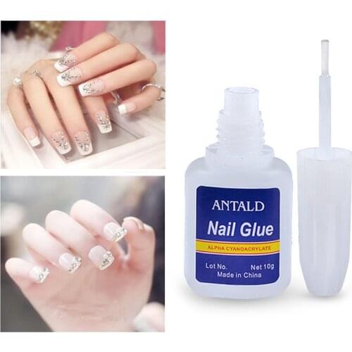 3D Decoration Nail Glue 10g New Fast Drying Nail Glue with Brush for False Nails Glitter Rhinestones Makeup Cosmetic Tools TSLM1