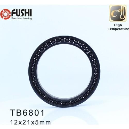 6801 High Temperature Bearing 12*21*5 mm ( 2 Pcs ) 500 Degrees Celsius Thin Section Bearings Full Ball Bearing