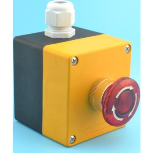 Illuminuted emergency stop switch e-stop push button switch with lamp