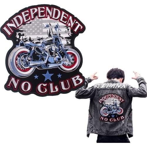 DIY Punk Biker Embroidered Patches On Clothes Jacket Applique Stickers DIY Motorcycle Rock Hippie Iron On Applique Ironing Badge