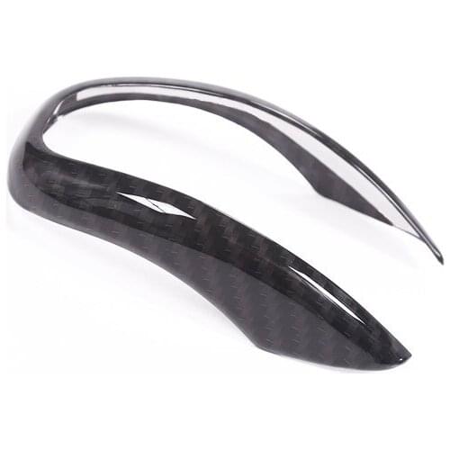 For Alfa Romeo Giulia Stelvio 2017 Carbon Fiber Texture Car Gear Shift Knob Head Frame Cover only LHD