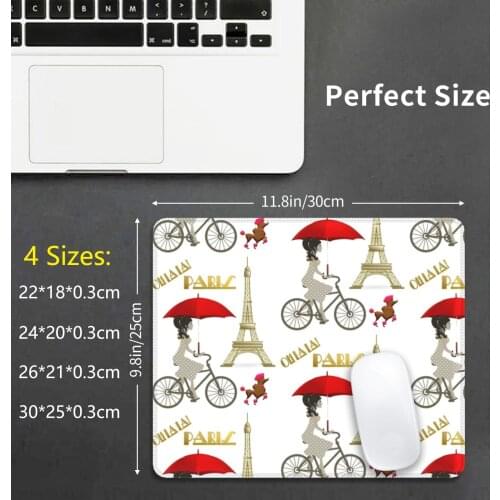 Paris France Ohlala Eiffel Tower Mouse Pad DIY Print Europe France Paris French City Eiffel Tower