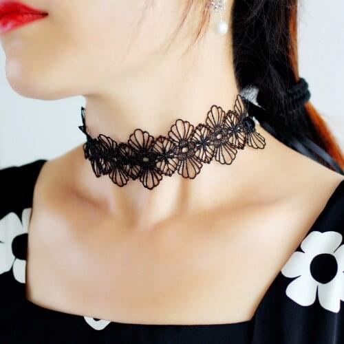 Simple Bridal Neck Strap Lace Flower Satin Strap Neckwear for Wedding Travel Studio Photo Daily Life JL005