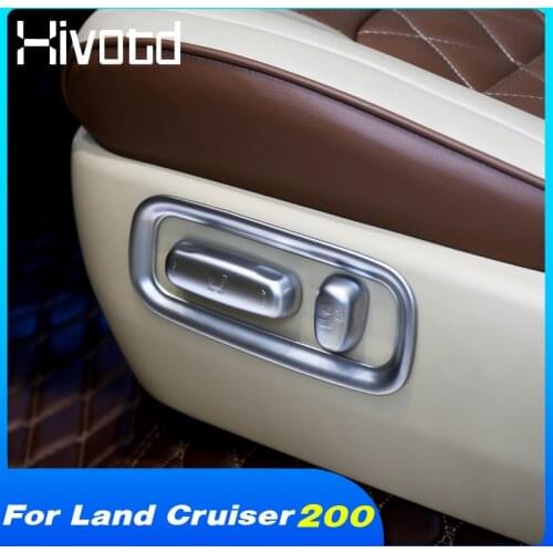 Hivotd Seat Adjustment Button Cover Interior Car Accessories Knob Switch Decoration Parts For Toyota Land Cruiser 200 2019 2020